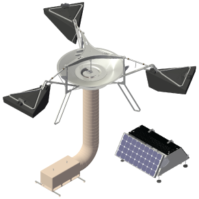 image drawing of the SolarBee® SB2500PW Potable Water Storage Tank Mixer