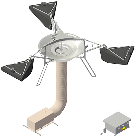 image drawing of the GF5000PW Potable Water Storage Tank Mixer